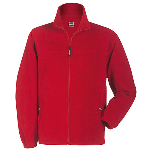 Full-Zip Fleece Junior , James Nicholson, rot, 100% Polyester, XL (146/152), , Bild 1