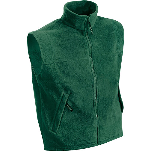 Fleece Vest , James Nicholson, dark-grün, 100% Polyester, XL, , Bild 1