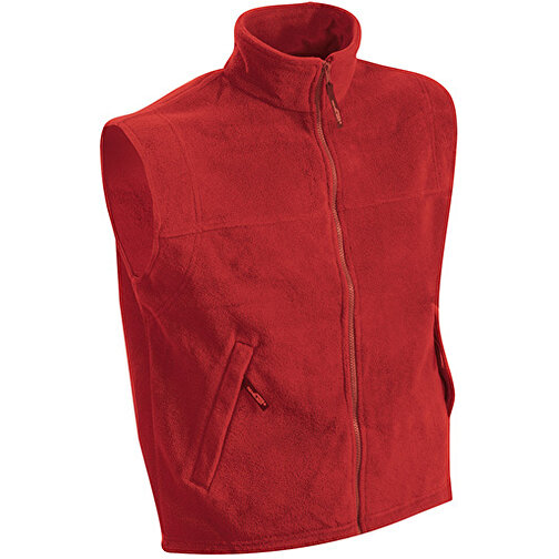Fleece Vest , James Nicholson, rot, 100% Polyester, XL, , Bild 1