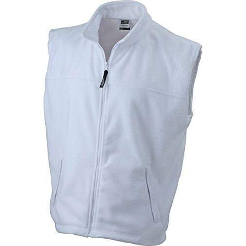 Fleece Vest , James Nicholson, weiß, 100% Polyester, S, , Bild 1
