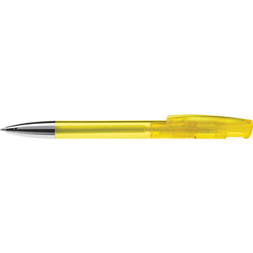 Kugelschreiber Avalon Transparent Mit Metallspitze , transparent gelb, ABS & Metall, 14,60cm (Länge), Bild 3
