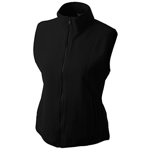 Girly Microfleece Vest , James Nicholson, schwarz, 100% Polyester, S, , Bild 1