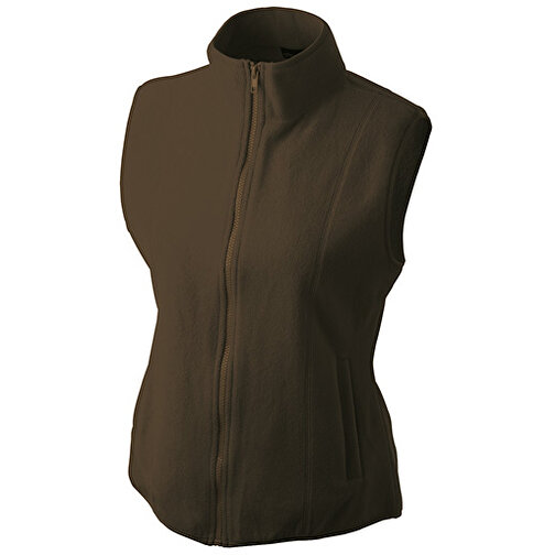 Girly Microfleece Vest , James Nicholson, braun, 100% Polyester, M, , Bild 1