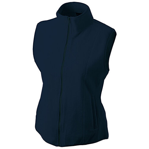 Girly Microfleece Vest , James Nicholson, navy, 100% Polyester, M, , Bild 1