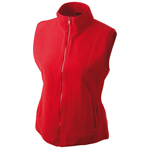 Girly Microfleece Vest , James Nicholson, rot, 100% Polyester, XXL, , Bild 1