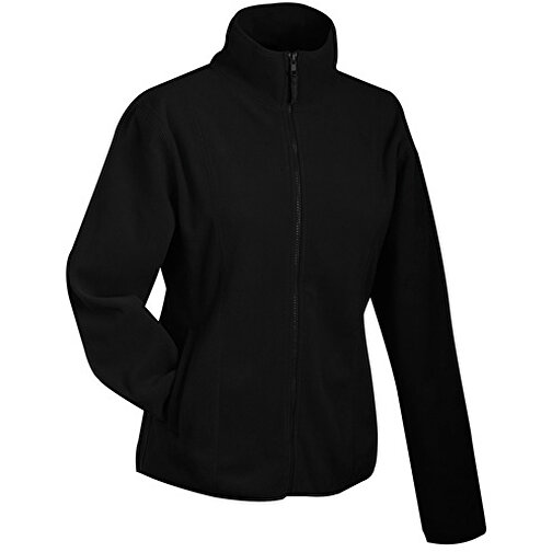 Girly Microfleece Jacket , James Nicholson, schwarz, 100% Polyester, XL, , Bild 1