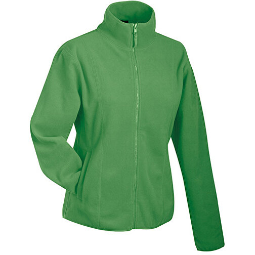 Girly Microfleece Jacket , James Nicholson, lime-grün, 100% Polyester, M, , Bild 1