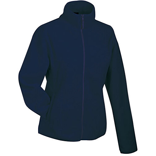 Girly Microfleece Jacket , James Nicholson, navy, 100% Polyester, S, , Bild 1