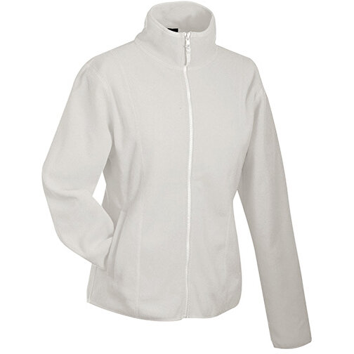 Girly Microfleece Jacket , James Nicholson, off-weiß, 100% Polyester, S, , Bild 1