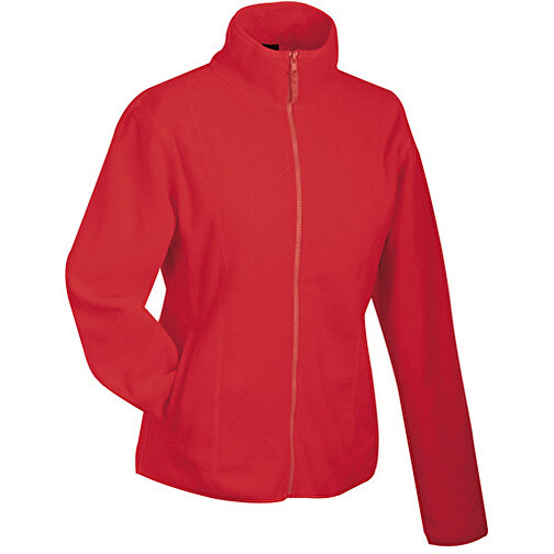 Girly Microfleece Jacket , James Nicholson, rot, 100% Polyester, XL, , Bild 1