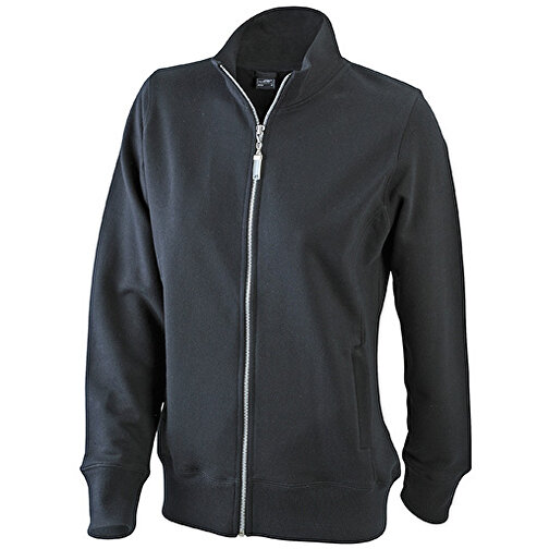 Ladies’ Jacket , James Nicholson, schwarz, 80% Baumwolle, ringgesponnen, 20% Polyester, XL, , Bild 1