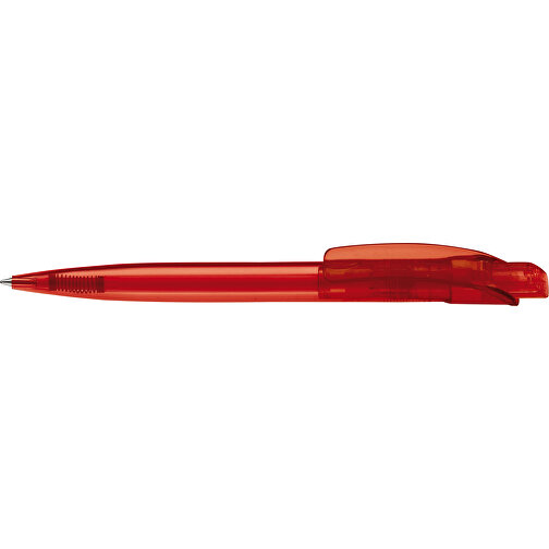 Kugelschreiber Cube Transparent , transparent rot, ABS, 14,70cm (Länge), Bild 3