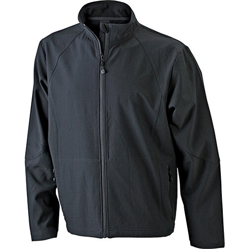 Men’s Softshell Jacket , James Nicholson, schwarz, 90% Polyester, 10% Elasthan, S, , Bild 1