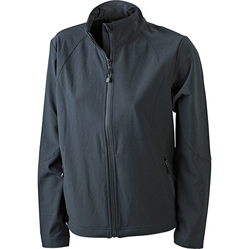 Ladies’ Softshell Jacket , James Nicholson, schwarz, 90% Polyester, 10% Elasthan, S, , Bild 1