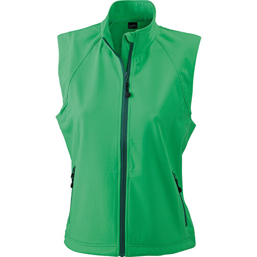 Ladies’ Softshell Vest , James Nicholson, grün, 90% Polyester, 10% Elasthan, M, , Bild 1