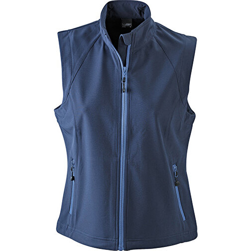Ladies’ Softshell Vest , James Nicholson, navy, 90% Polyester, 10% Elasthan, XL, , Bild 1