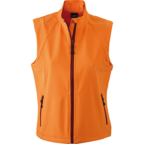 Ladies’ Softshell Vest , James Nicholson, orange, 90% Polyester, 10% Elasthan, M, , Bild 1