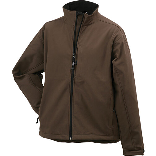 Men’s Softshell Jacket , James Nicholson, braun, 95% Polyester, 5% Elasthan, XL, , Bild 1
