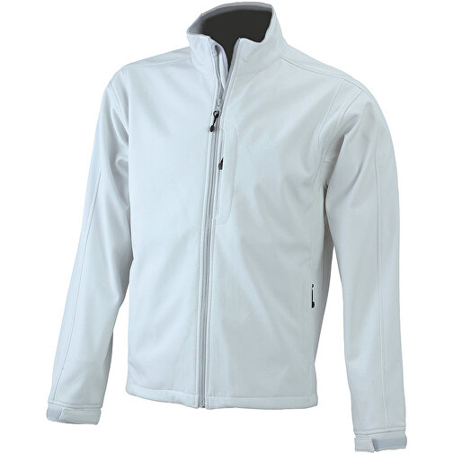 Men’s Softshell Jacket , James Nicholson, off-weiß, 95% Polyester, 5% Elasthan, S, , Bild 1