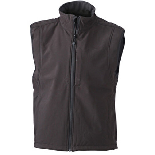 Men’s Softshell Vest , James Nicholson, schwarz, 95% Polyester, 5% Elasthan, XXL, , Bild 1