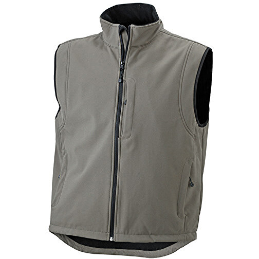 Men’s Softshell Vest , James Nicholson, olive, 95% Polyester, 5% Elasthan, M, , Bild 1