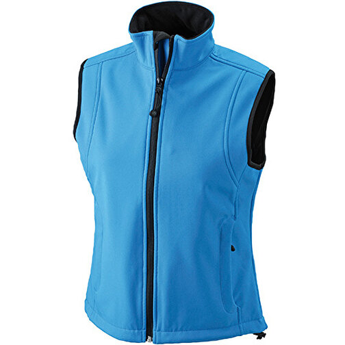 Ladies’ Softshell Vest , James Nicholson, aqua, 95% Polyester, 5% Elasthan, XL, , Bild 1