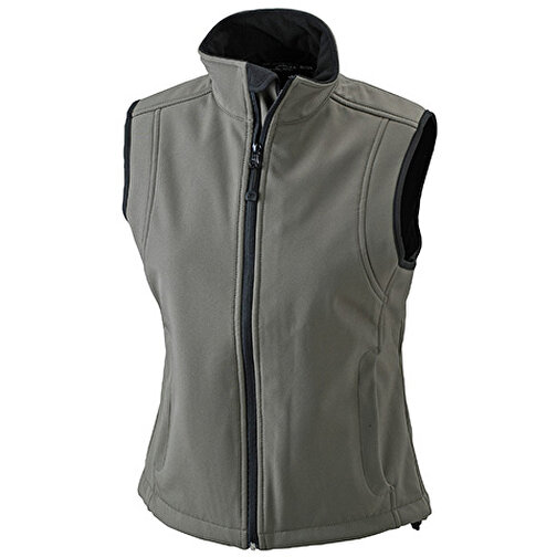 Ladies’ Softshell Vest , James Nicholson, olive, 95% Polyester, 5% Elasthan, XL, , Bild 1
