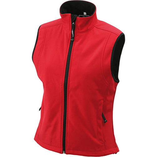 Ladies’ Softshell Vest , James Nicholson, rot, 95% Polyester, 5% Elasthan, S, , Bild 1
