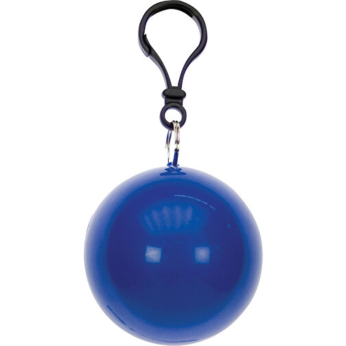 Regenponcho Schlüsselanhänger , blau, PE, , Bild 1