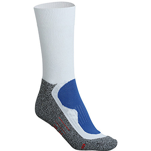 Sport Socks , James Nicholson, weiß/royal, 76% Polyester, 22% Polyamid, 2% Elasthan, 42-44, , Bild 1
