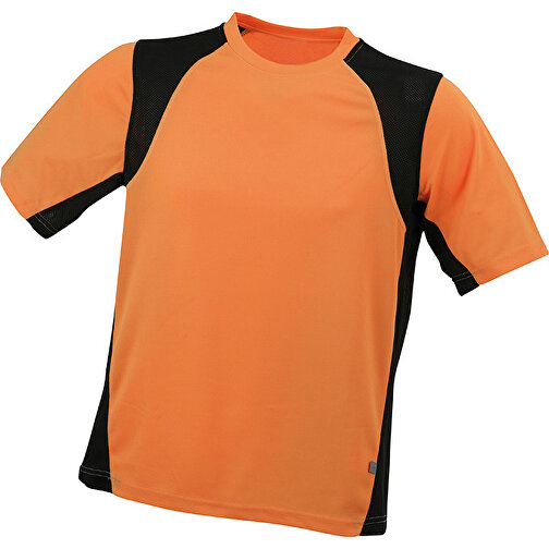 Men’s Running-T , James Nicholson, orange/schwarz, 100% Polyester, S, , Bild 1