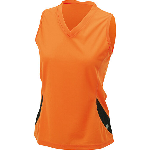 Ladies’ Running Tank , James Nicholson, orange/schwarz, 100% Polyester, M, , Bild 1