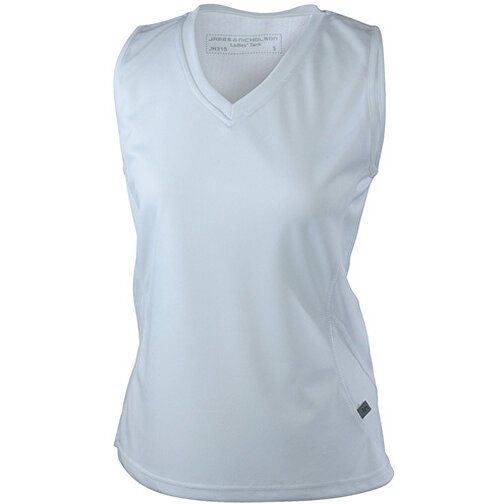 Ladies’ Running Tank , James Nicholson, weiss/weiss, 100% Polyester, M, , Bild 1