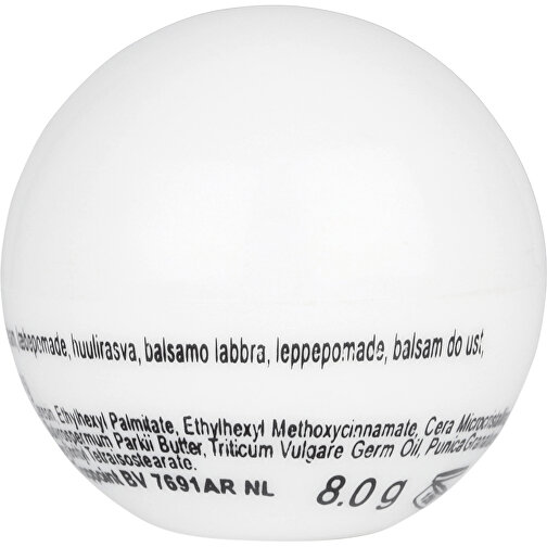 Lippenpflegebalsam Ball , weiß, ABS & Bienenwachs, , Bild 1