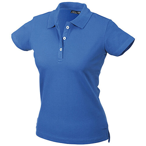 Ladies’ Elastic Piqué Polo , James Nicholson, royal, 95% Baumwolle, gekämmt, ringgesponnen, 5% Elasthan, XL, , Bild 1