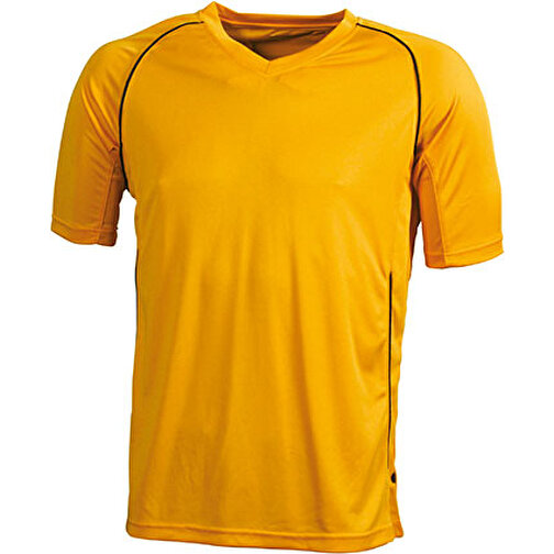 Team Shirt , James Nicholson, orange/schwarz, 100% Polyester, L, , Bild 1