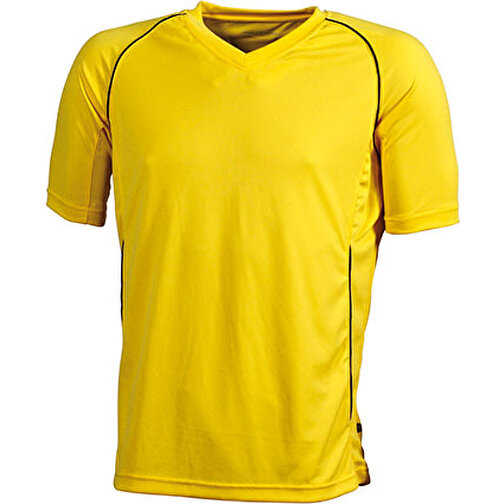 Team Shirt , James Nicholson, gelb/schwarz, 100% Polyester, M, , Bild 1