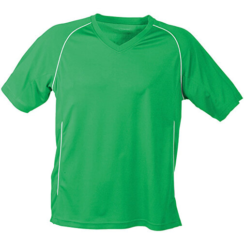 Team Shirt Junior , James Nicholson, grün/weiss, 100% Polyester, S (110/116), , Bild 1