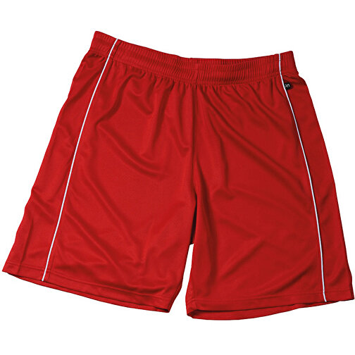 Basic Team Shorts , James Nicholson, rot/weiß, 100% Polyester, XXL, , Bild 1