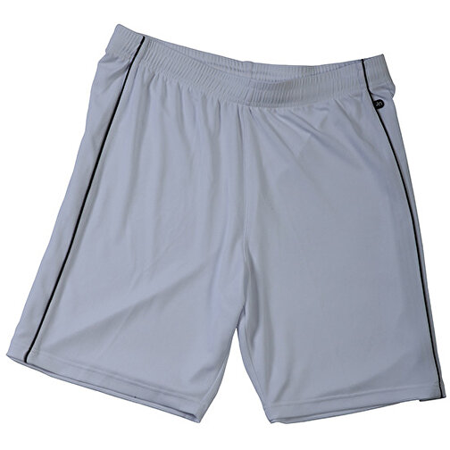 Basic Team Shorts , James Nicholson, weiss/schwarz, 100% Polyester, S, , Bild 1