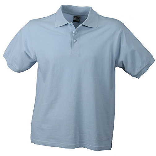 Workwear Polo Men , James Nicholson, light-blau, 100% Baumwolle, gekämmt, ringgesponnen, S, , Bild 1