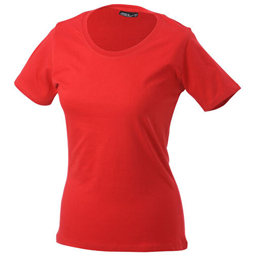 Workwear-T Women , James Nicholson, rot, 100% Baumwolle, gekämmt, ringgesponnen, XL, , Bild 1