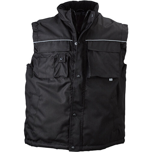 Workwear Vest , James Nicholson, schwarz, 100% Polyester, L, , Bild 1
