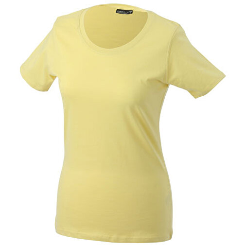 Ladies’ Basic-T , James Nicholson, light-gelb, 100% Baumwolle, ringgesponnen, XL, , Bild 1