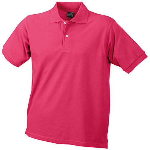 Basic Polo , James Nicholson, pink, 100% Baumwolle, gekämmt, ringgesponnen, XL, , Bild 1