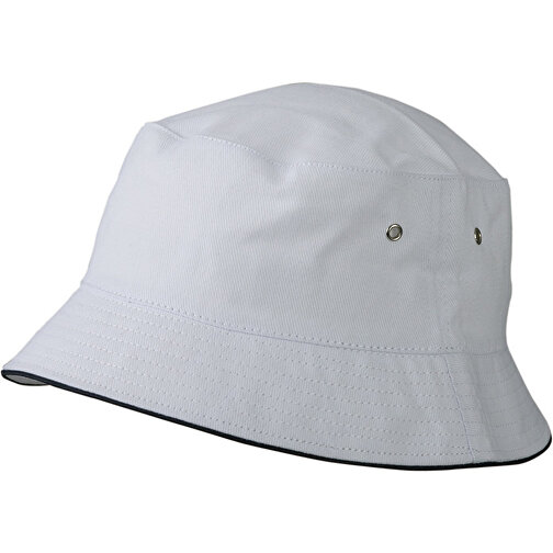 Fisherman Piping Hat , Myrtle Beach, weiß/navy, 100% Baumwolle, L/XL, , Bild 1