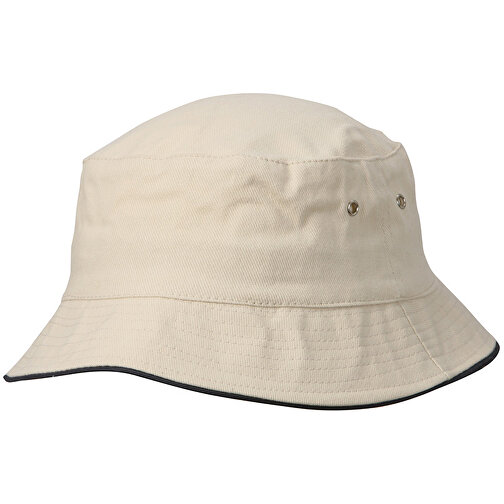 Fisherman Piping Hat For Kids , Myrtle Beach, natural/navy, 100% Baumwolle, one size, , Bild 1