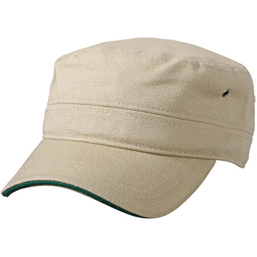Military Sandwich Cap , Myrtle Beach, khaki/dark-grün, 100% Baumwolle, one size, , Bild 1