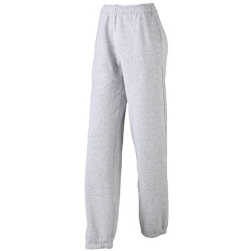 Ladies’ Jogging Pants , James Nicholson, grau-heather, 80% Baumwolle, ringgesponnen, 20% Polyester, S, , Bild 1