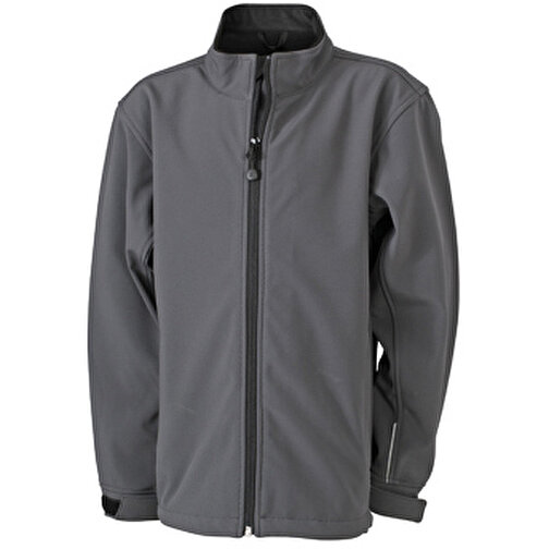 Softshell Jacket Junior , James Nicholson, carbon, 95% Polyester, 5% Elasthan, XXL (158/164), , Bild 1